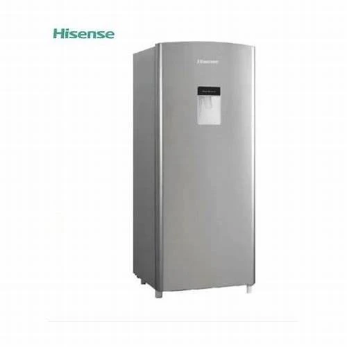 Key Highlights Integrated Water Dispenser – A convenient exterior dispenser that provides instant access to chilled drinking water without opening the fridge door. 176L Efficient Capacity – Optimized internal volume with a "Cool Fresh Room" and "Gallon Door Storage" to maximize every inch of space. Direct Cool Energy Saving – High-efficiency cooling technology that significantly reduces electricity consumption compared to larger double-door models. Independent Freezer Compartment – A dedicated internal zone for ice making and frozen food storage with semi-automatic defrosting. Adjustable Spill-Proof Shelves – High-strength tempered glass shelves that can be reconfigured to fit tall bottles or large pots. Large Vegetable Crisper – A high-capacity box designed to maintain optimal humidity levels for fruits and vegetables. Low-Noise Operation – Engineered for a quiet kitchen environment, perfect for bedsitters and open-plan living spaces. Double Handle Design – Ergonomically designed handles that provide a secure grip and enhance the modern aesthetic of the unit. Mechanical Temperature Control – A reliable internal thermostat dial for precise cooling adjustments based on the season or load. 5-Year Compressor Warranty – Long-term assurance of quality and durability from Hisense Kenya.