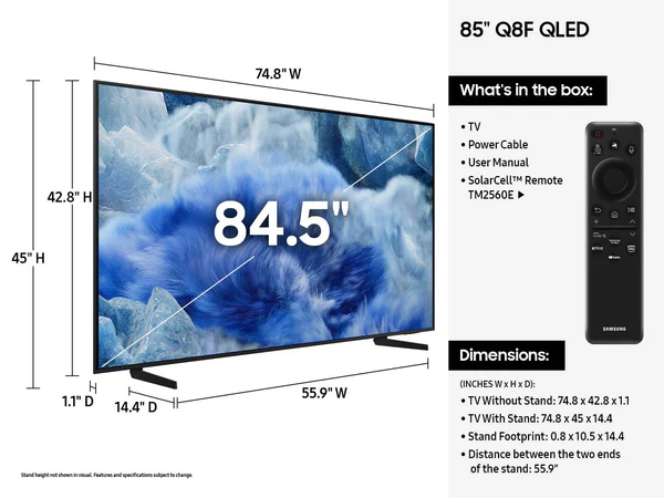 85" Class QLED Q8F 4K Samsung Vision AI Smart TV (2025) Price in Kenya Zidi Electronics.